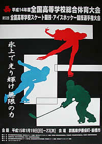 平成14年度スケート競技・アイスホッケー競技選手権大会のポスター